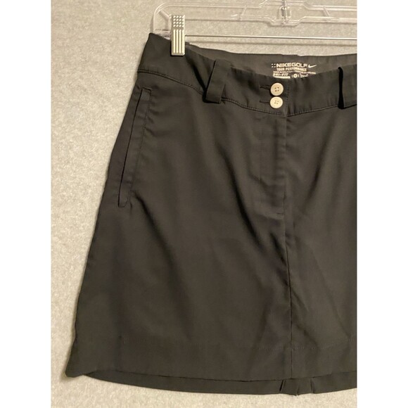 Nikegolf Nike Golf Skort Skirt Shorts Womens 6‎ Black Tour Performance Dri-Fit - Picture 2 of 14